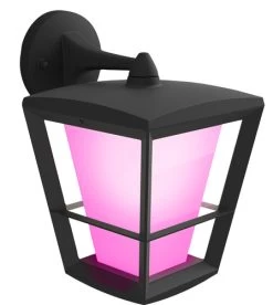 Philips Hue Econic Wandleuchte White And Color Schwarz Hängend