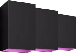 Philips Hue Resonate Wandlampe White & Color - Schwarz Dreierpack