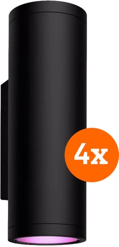 Philips Hue Appear Wandleuchte White Und Color Schwarz 4er-Pack