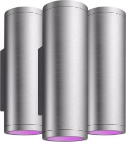 Philips Hue Appear Wandleuchte Weiß & Farbe - Edelstahl 3er Pack