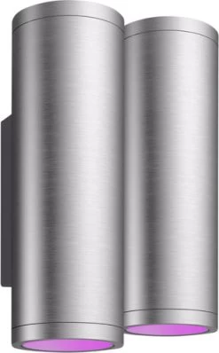 Philips Hue Appear Wandleuchte White & Color - Edelstahl Doppelpack