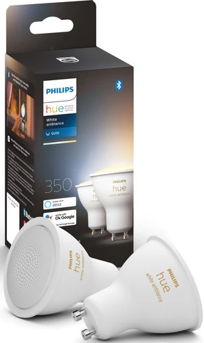 Philips Hue White Ambiance GU10 Doppelpack + Hue Bridge – Bild 2