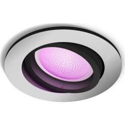 Philips Hue Bluetooth White & Color Ambiance Einbauspot Centura In Silber 5,7W 350lm GU10 Rund