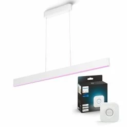 Philips Hue Bluetooth Pendelleuchte Ensis White & Color Ambiance In Weiß 2x 38W 5500lm Mit Bridge