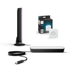 Philips Hue White & Color Ambiance LED Tischleuchte Play In Schwarz 6W 500lm 2er Pack Inkl. Bridge